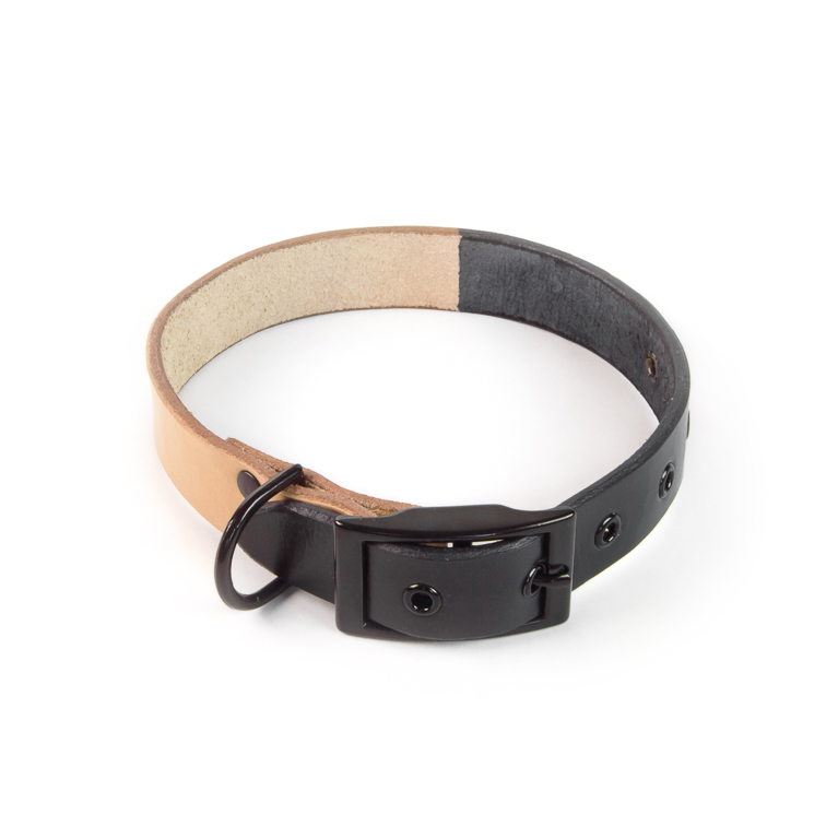 Black Two-Tone Dog Collar | Accessory | Cord Shoes + Boots