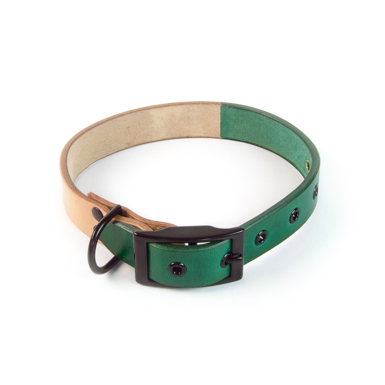 Green Two-Tone Dog Collar | Accessory | Cord Shoes + Boots